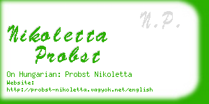 nikoletta probst business card